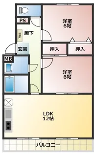 フリーヒル五駄鱈【2階】の間取り
