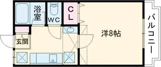 トラスト落合【1階】の間取り