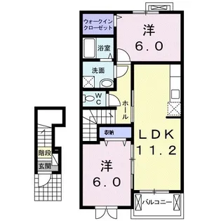 スイート K【2階】の間取り