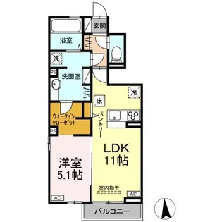 福島県郡山市鳴神3【アパート】の間取り