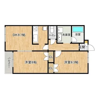 ウエストサンコート【1階】の間取り