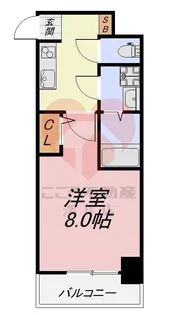 S-RESIDENCE堺市駅前【8階】の間取り