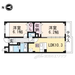 ディアコート【1階】の間取り