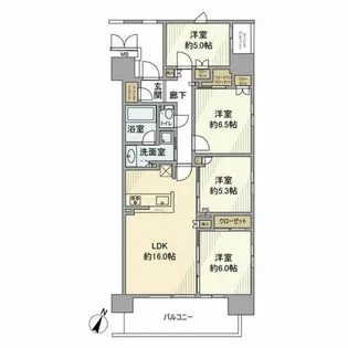 ファーストリンクレジデンス【9階】の間取り