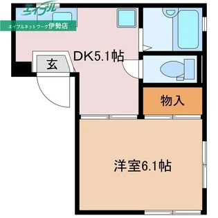 ハイツカアムB【1階】の間取り