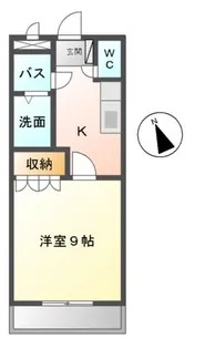 ウエストブルー【2階】の間取り