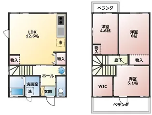 宮城県石巻市浜松町【一戸建】の間取り
