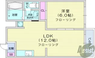 パルコ天沼【1階】の間取り