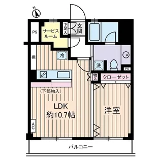 1SLDKの間取り画像