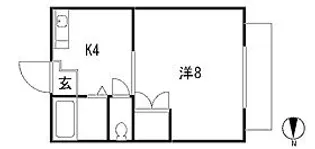 ハイツ矢賀新町II【3階】の間取り