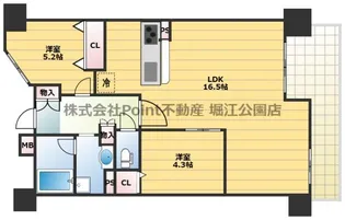 大阪府大阪市北区天神西町【マンション】の間取り