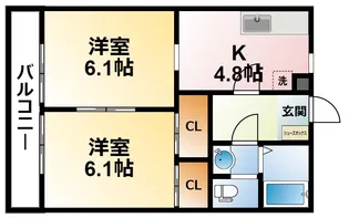 千葉県茂原市上林【アパート】の間取り