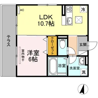 岡山県岡山市北区平野【アパート】の間取り