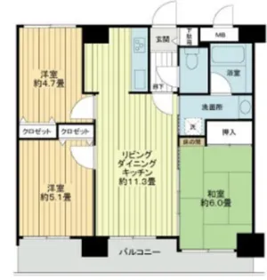 桜木町三和プラザシティー【4階】の間取り