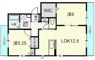 広島県広島市安佐南区上安1【アパート】の間取り