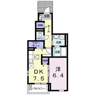 滋賀県近江八幡市安土町下豊浦【アパート】の間取り