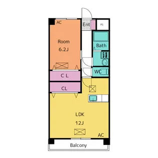 ルネス青山【2階】の間取り