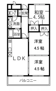 ガーデンコート碌山【3階】の間取り