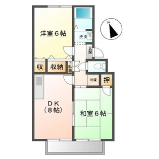 グローリーハウス的場A【2階】の間取り