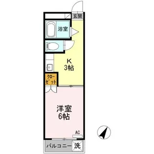 第1パークサイドマンション【4階】の間取り