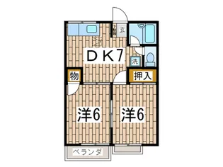 トラリュ-ム第5ホリコシ【1階】の間取り