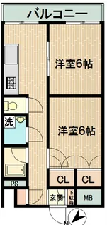 マンション三田【9階】の間取り