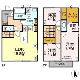 東京都練馬区中村南1【一戸建】の間取り