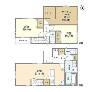 千葉県柏市西柏台1【一戸建】の間取り