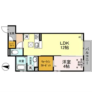 1LDKの間取り画像