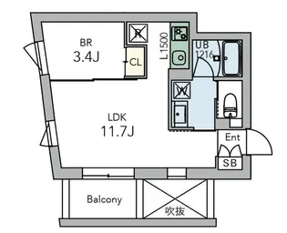東京都中野区中央3【マンション】の間取り