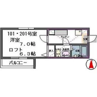 stage南仙台【1階】の間取り