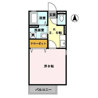 ディアコ-ト浜 C【1階】の間取り