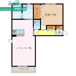 パラディーゾC【1階】の間取り