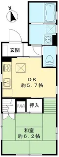 グリーングラス北新宿【1階】の間取り