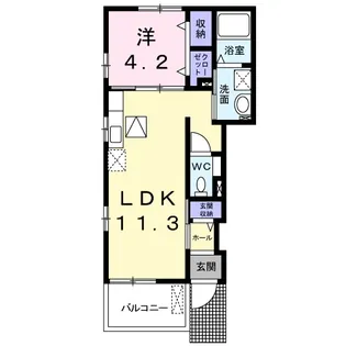 ハピネス 沼田【1階】の間取り