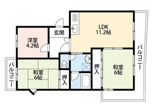 レジデンス吉川2号棟【3階】の間取り