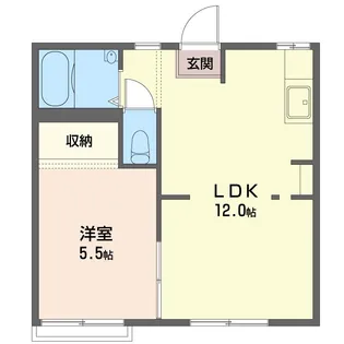 ツインヴィラ旭が丘A【1階】の間取り