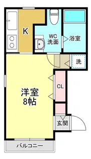 88.AOBADAI【4階】の間取り