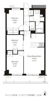 東京都大田区南千束2【マンション】の間取り