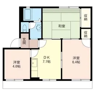 ファミールコート善行A【1階】の間取り