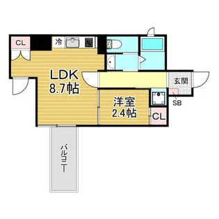 ネクストステージ神戸元町【8階】の間取り