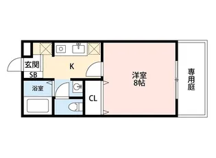 ヴィオックスアベニュー磯島【1階】の間取り