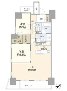 ザ・プレミアスカイ品川中延【14階】の間取り