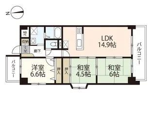 エトアール井口【5階】の間取り