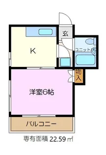 神奈川県横浜市金沢区谷津町【マンション】の間取り