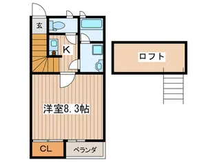 パ-ムグロ-ヴ【2階】の間取り