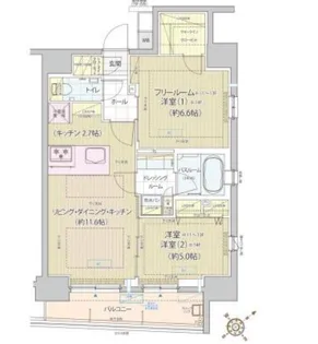 レビスタ白金高輪【14階】の間取り