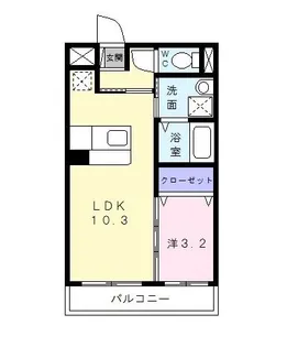 アンジュー【1階】の間取り