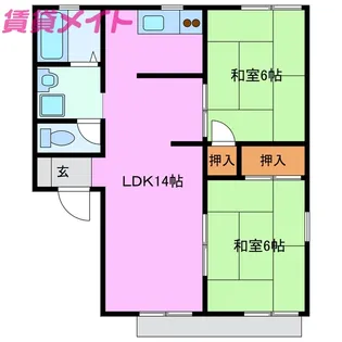 コンフォール B棟【1階】の間取り