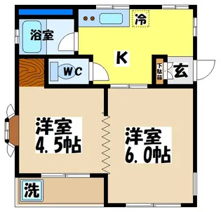 東京都世田谷区給田3【アパート】の間取り